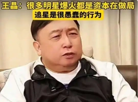 王晶表示，众多明星的爆红背后，实际上很大程度上是资本运作的结果。追星实为愚蠢-创优资源分享网