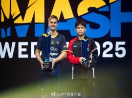 林诗栋在WTT欧洲大满贯男子单打赛事中，以3比4的比数不敌莫雷加德，遗憾收获银牌。-创优资源分享网