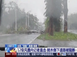 台风“剑鱼”狂风肆虐，对位于十二级风圈中心的三亚地区造成了强烈冲击。-创优资源分享网