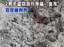 两名男子非法夺取了寺庙内重达446斤的“金灰”，根据法院裁决，他们各自被判处八个月的有期徒刑。-创优资源分享网